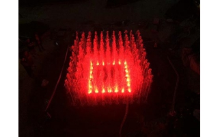 昆明润城第二大道矩阵音乐喷泉和玻光跳泉